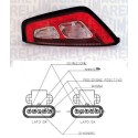 FANALE POSTERIORE DESTRO CORNICE ROSSA FIAT PUNTO EVO 07/09 IN POI  C/NUOVO CONNETT