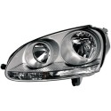 FARO FANALE DESTRO H7-H7 C/MOTOR ELETT PARAB CROMATO VW GOLF 5 08/03 IN POI  S/LAMP