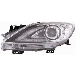 FARO FANALE DESTRO XENO D2S C/MOTOR ELETT MAZDA 3 DAL 2009 PARAB NERA