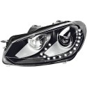 FARO FANALE DESTRO BIXENO AFS+DRL A LED C/MOT EL S/CENTR VW GOLF 6 01/09 IN POI