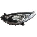 FARO FANALE DESTRO H4 C/MOTOR ELETTR MAZDA 2 DAL  2008  PARAB NERA