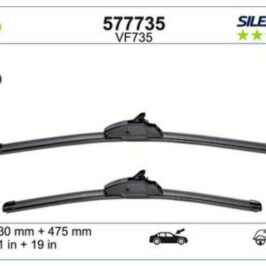VF735 KIT SPAZZOLE TERGI SILENCIO FLAT BLADE (MM 530+475)