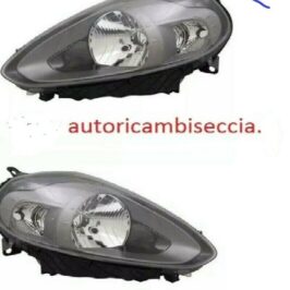 COPPIA FARI FARO PROIETTORI PROIETTORE FANALI NERI FIAT PUNTO / EVO 2009 A 2019