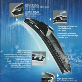 VH127 SPAZZOLA TERGI SILENCIO HBLADE (MM 475) LATO PASSEGERO