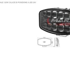 FEND DX-SX UNIVERSALE 120W C/LUCE DI POSIZIONE A LED 24V