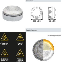 LUCE DI SEGNALAZIONE SOS 360&Acirc;&deg; C/FUNZ LUCE GIALLA E BIANCA