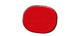 CATADIOTTRO LAT/DX-SX ROSSO FIAT TOPOLINO 01/24> CITR AMI 01/24>
