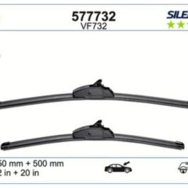VF732 KIT SPAZZOLE TERGI SILENCIO FLAT BLADE (MM 550+500)