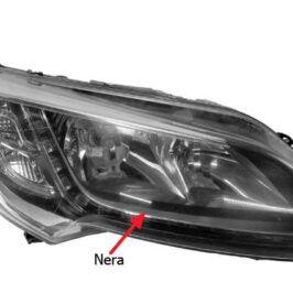 FARO DX 2H7 C/DRL LED C/MOT EL+CENTR FIAT DUCATO 14> CROM-NERA