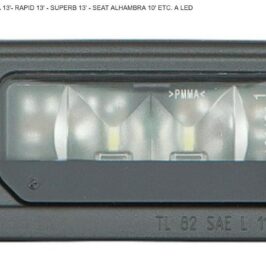 FANALE TARGA DX/SX A LED VOLKSWAGEN CADDY 01/15>TRANSPORTER T6
