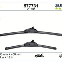 VF731 KIT SPAZZOLE TERGI SILENCIO FLAT BLADE (MM 650+450)
