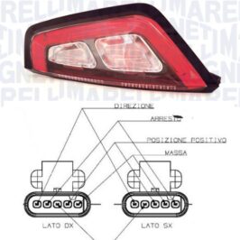 FANALE P/SX CORNICE NERA FIAT PUNTO EVO 07/09> C/NUOVO CONNETT