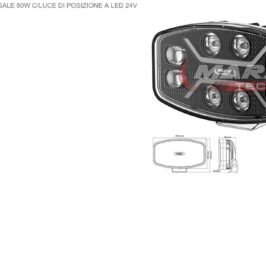 FEND DX-SX UNIVERSALE 80W C/LUCE DI POSIZIONE A LED 24V